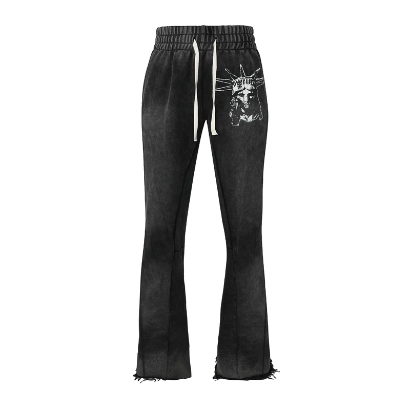 Lost Intricacy Flare Sweatpants "Black Liberty"