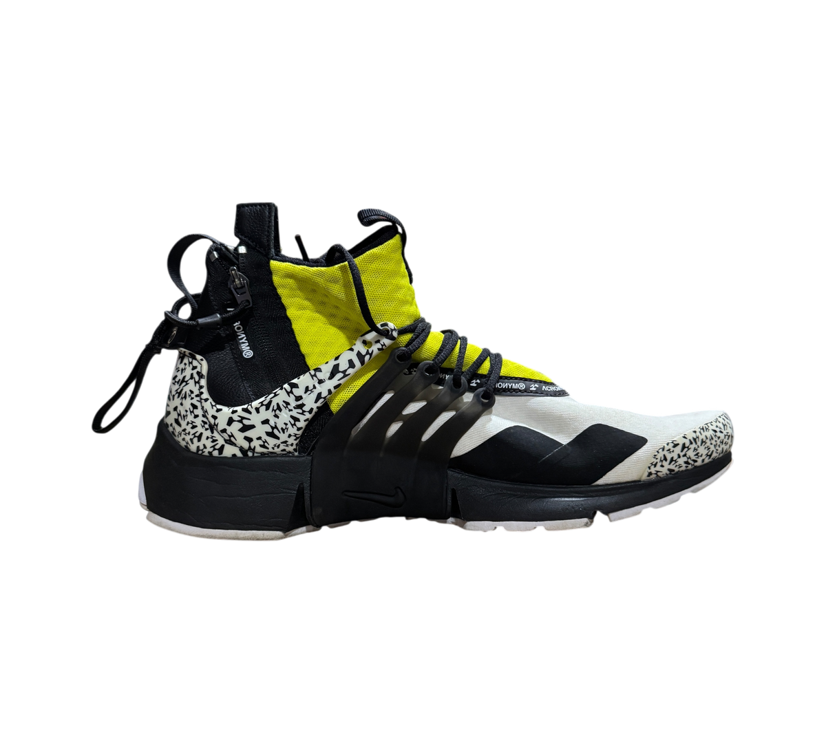 *USED* Nike Air Presto Mid Acronym "Dynamic Yellow" AH7832-100
