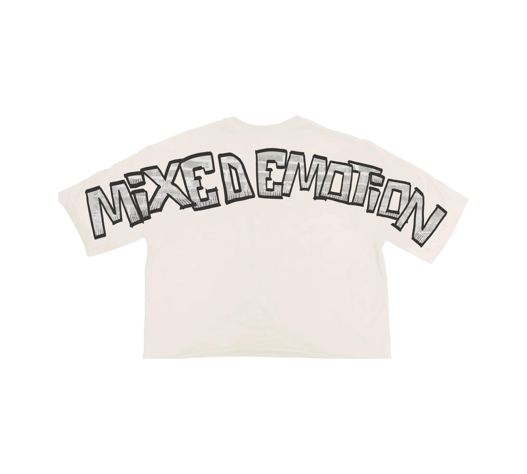 Mixed Emotion Cropped T-Shirt "Cream Monster"