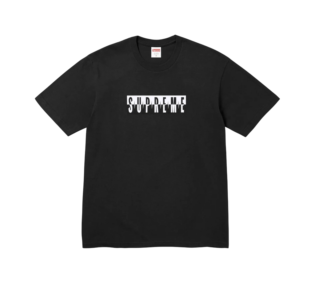 Genesis Boutique black cotton Supreme Split Tee with white split logo graphic on chest.