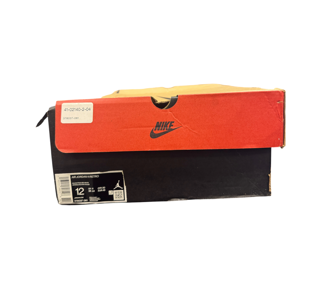 Genesis Boutique Jordan 11 Bred 2019 sneaker box with Nike branding and size 12 label