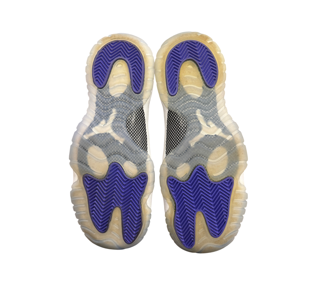 Genesis Boutique used Jordan 11 GS Concord sneakers showing purple and translucent rubber outsoles