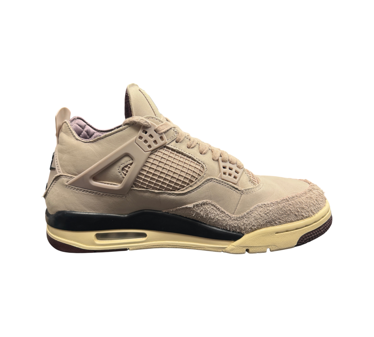 Genesis Boutique Jordan 4 Retro A Ma Maniere sneakers in muted mauve leather and suede with a cream midsole