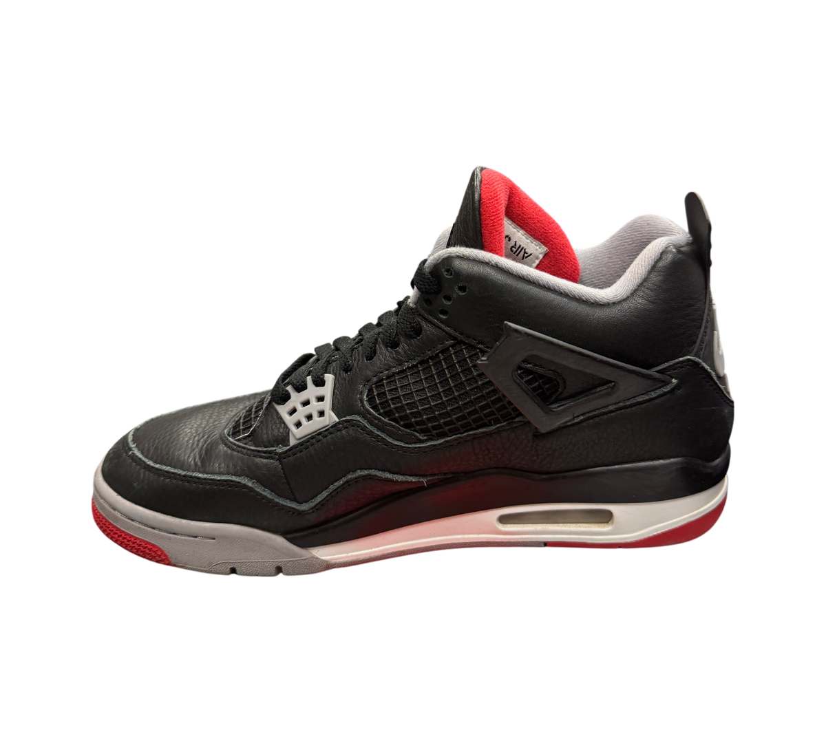 Genesis Boutique pre-owned Jordan 4 Bred Reimagined sneakers in black leather with red and grey accents