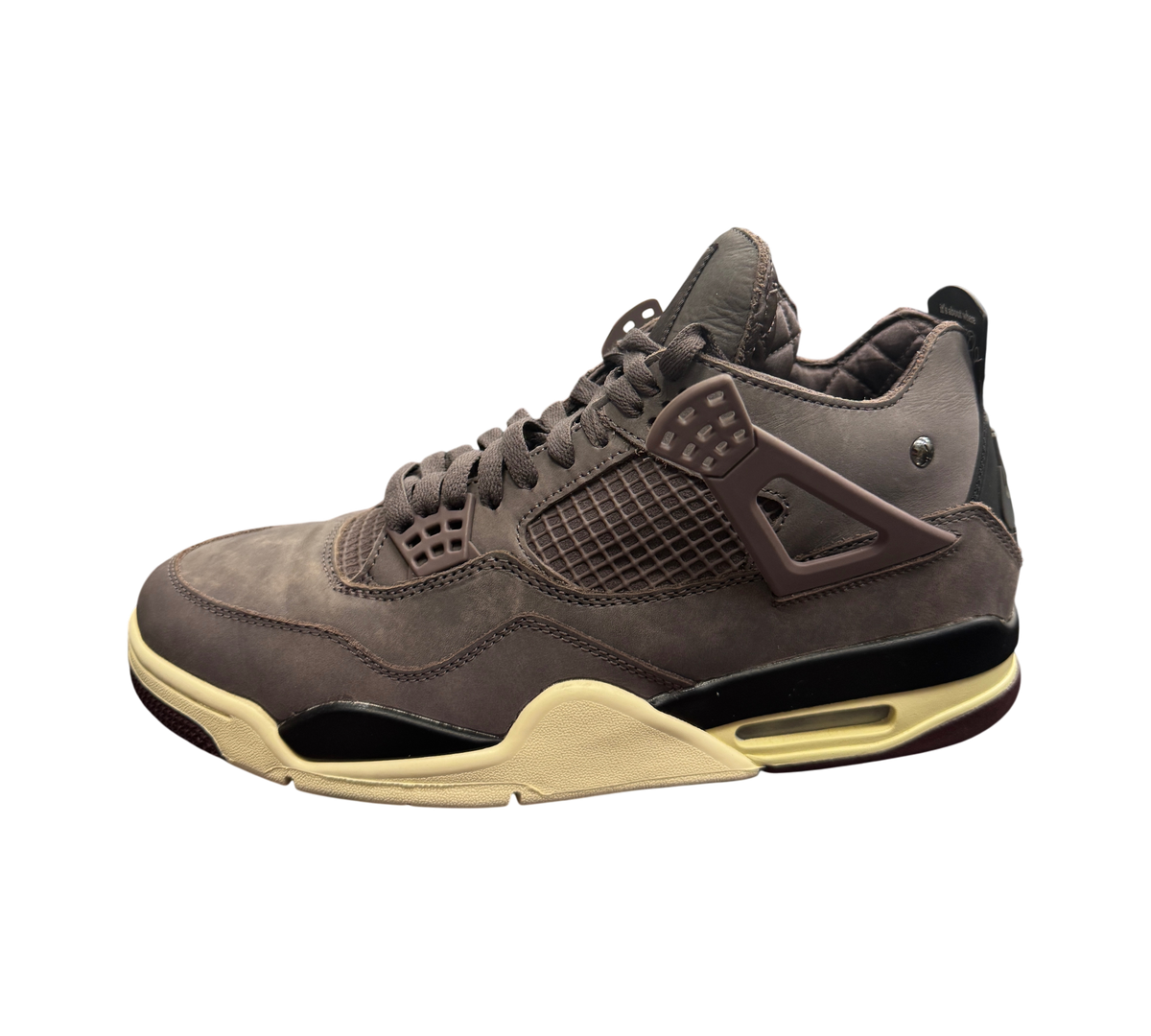 Genesis Boutique Jordan 4 A Ma Maniere Violet Ore sneakers in premium dark purple nubuck with cream midsole