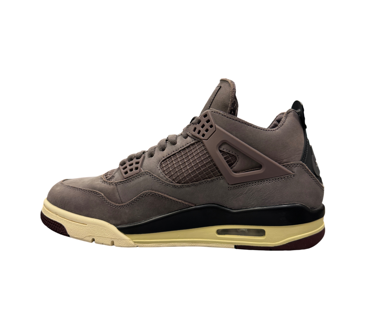 Genesis Boutique Jordan 4 A Ma Maniere Violet Ore sneaker in muted purple nubuck with cream and black midsole details