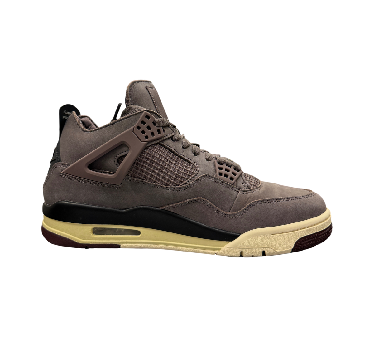 Genesis Boutique Jordan 4 A Ma Maniere Violet Ore sneakers in dark purple suede with cream and black midsole