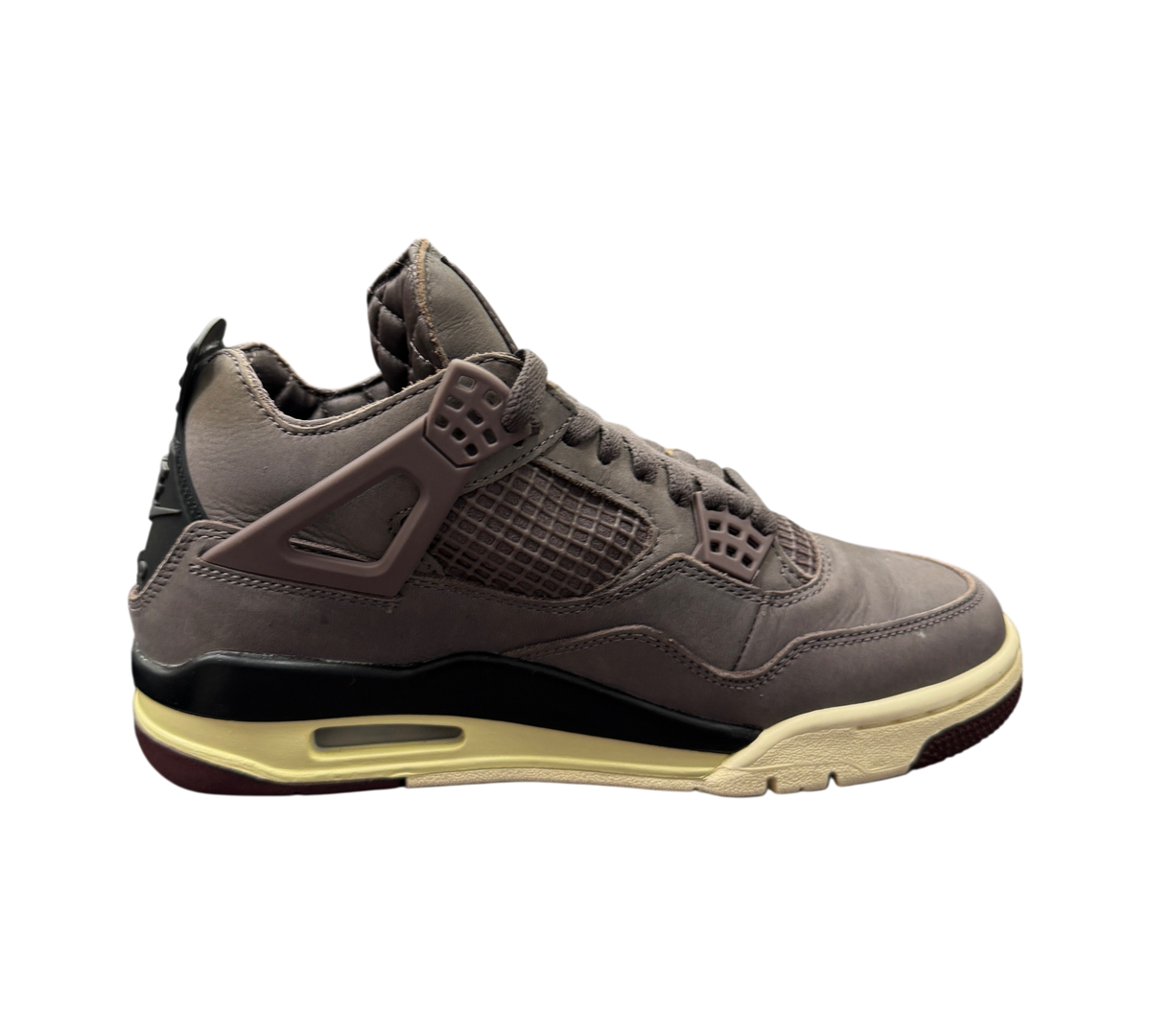 Genesis Boutique Jordan 4 A Ma Maniere Violet Ore sneakers in premium purple nubuck leather with cream midsole