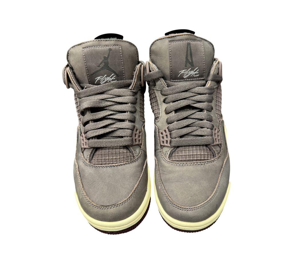 Genesis Boutique Jordan 4 A Ma Maniere Violet Ore sneakers in premium dark purple nubuck with cream midsoles.