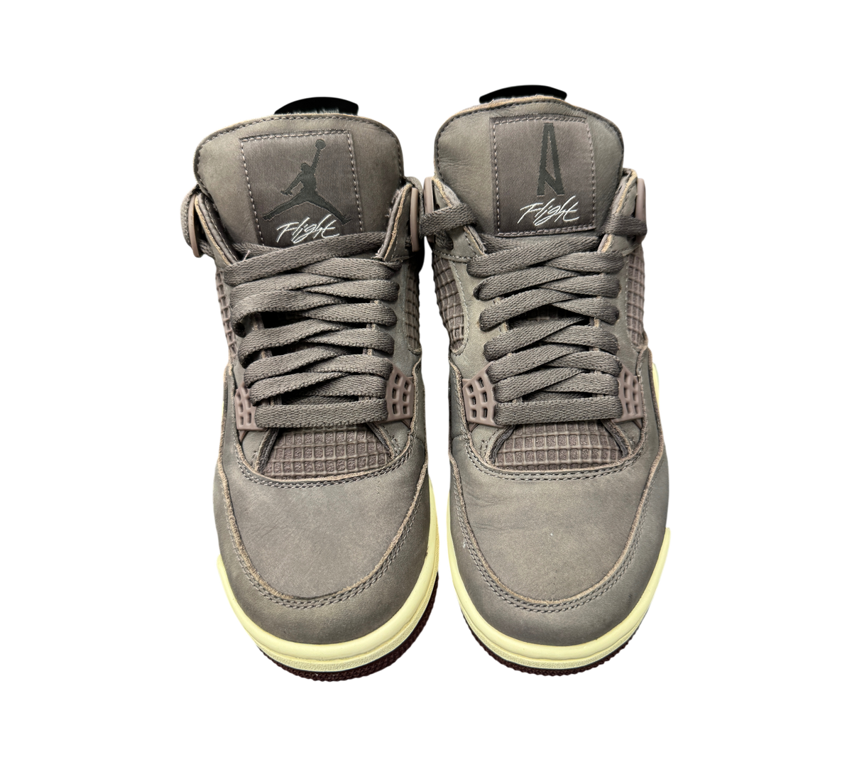 Genesis Boutique Jordan 4 A Ma Maniere Violet Ore sneakers in premium dark purple nubuck with cream midsoles.
