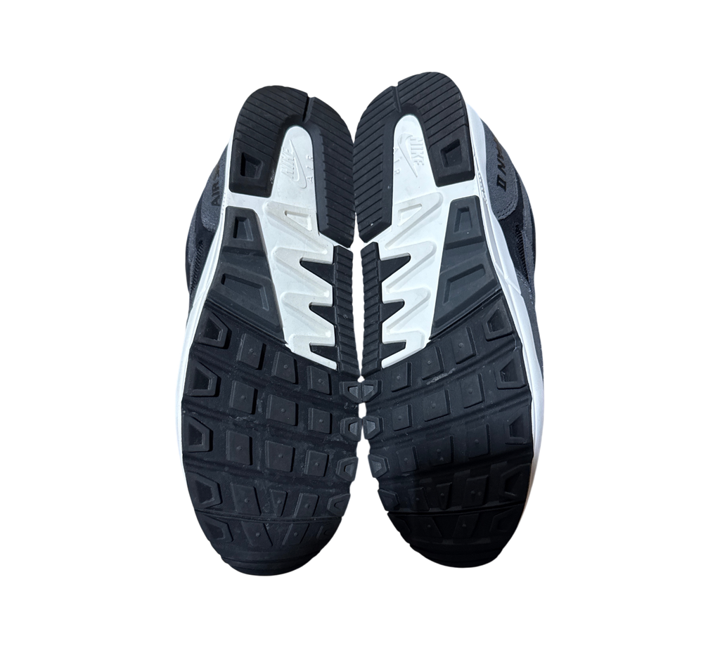 Genesis Boutique used Nike Air Span II Black Anthracite sneakers showing the black and white rubber outsoles
