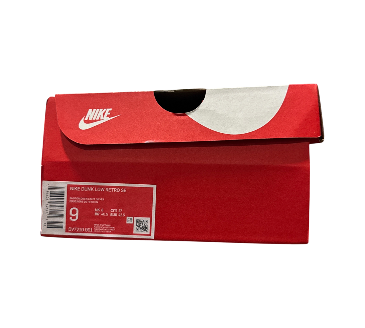 Genesis Boutique Nike Dunk Low Gone Fishing Chinook Salmon sneaker box with size label visible
