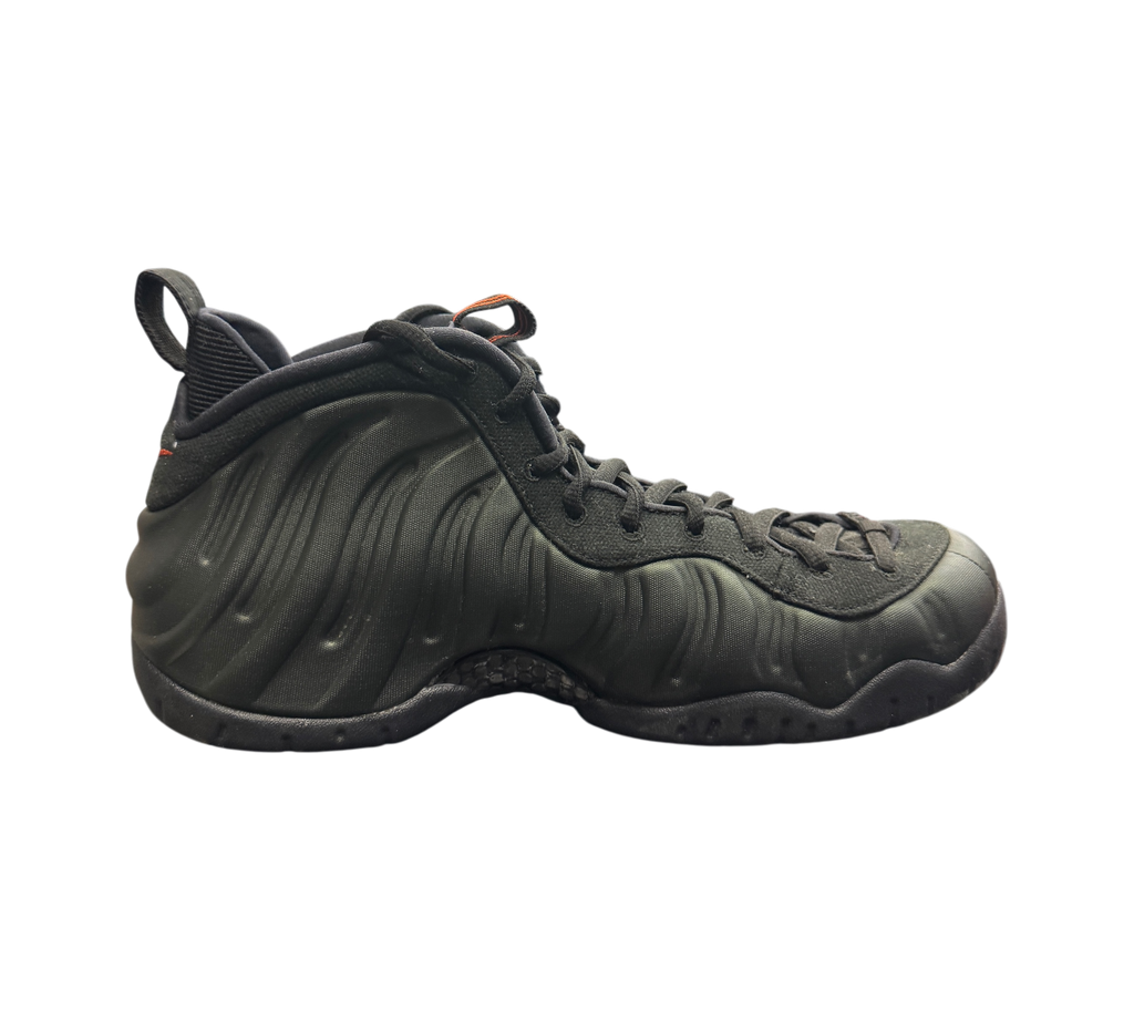 Genesis Boutique Nike Foamposite Pro Sequoia sneakers in dark green with a sleek molded upper and black accents