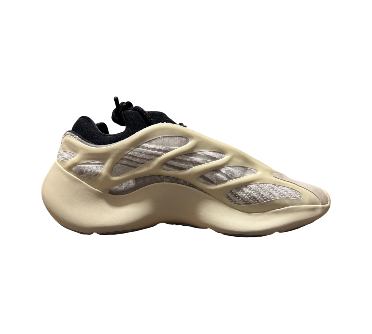 Genesis Boutique pre-owned Yeezy 700 Azael sneakers in off-white with black collar and visible toe stains