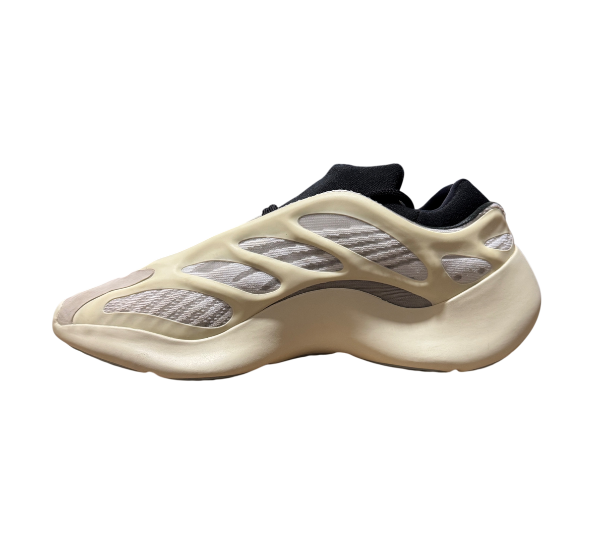 Genesis Boutique pre-owned Yeezy 700 Azael sneakers in off-white with black collar and minor toe stains