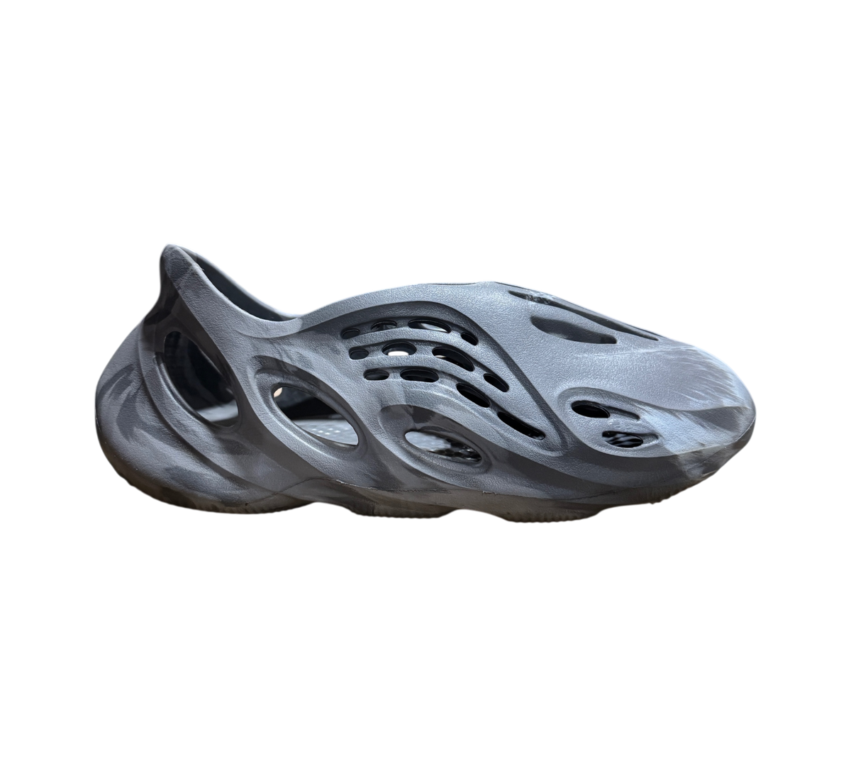 Genesis Boutique used Yeezy Foam Runner MX Granite slip-on shoe in grey marbled foam with signature cut-out design